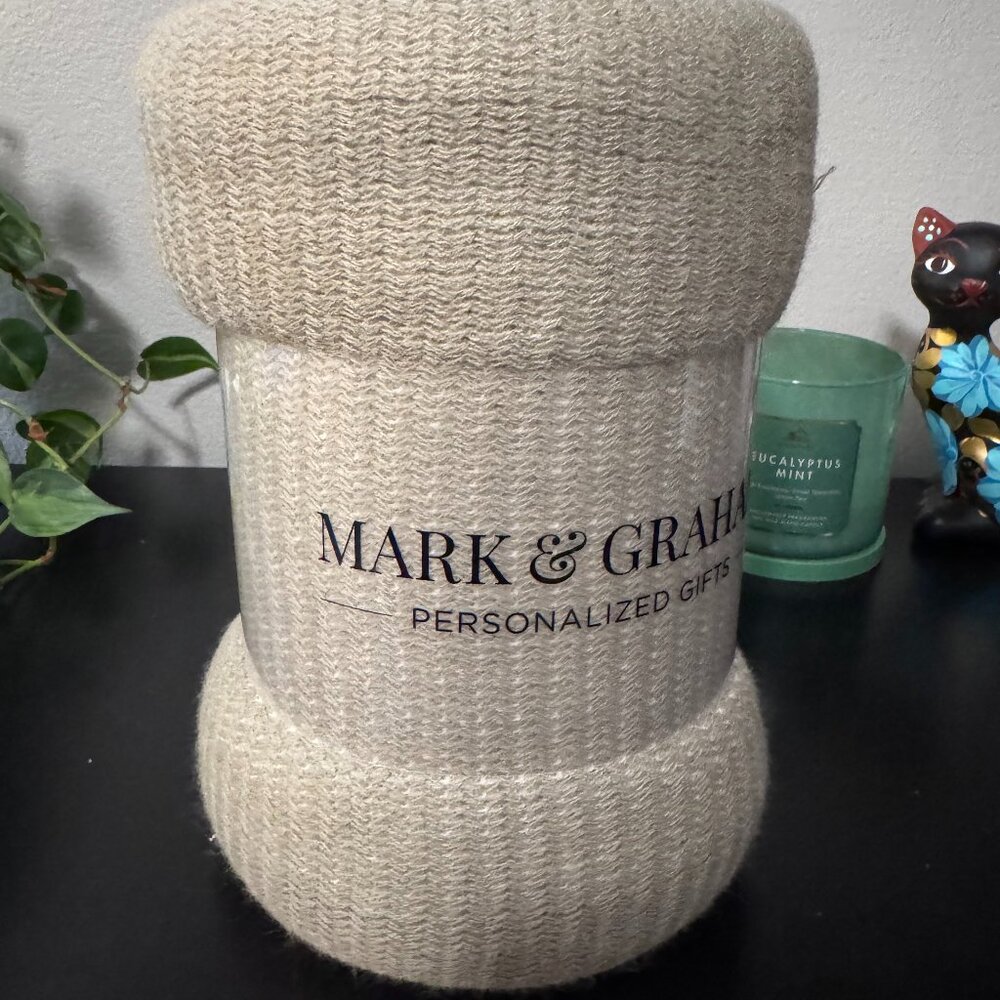 Mark & Graham Luxury Knit Throw Blanket NWT